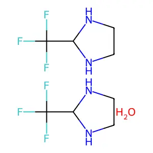 2-Trifluoromethylimidazolidine hemihydrate structure