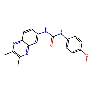 1-(2,3-dimethylquinoxalin-6-yl)-3-(4-methoxyphenyl)urea structure
