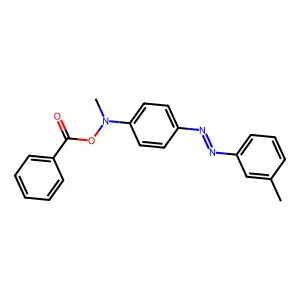N-Benzoyloxy-3'-methyl-4-methylaminoazobenzene structure