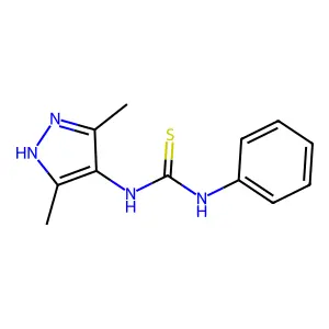 1-(3,5-dimethyl-1H-pyrazol-4-yl)-3-phenylthiourea structure