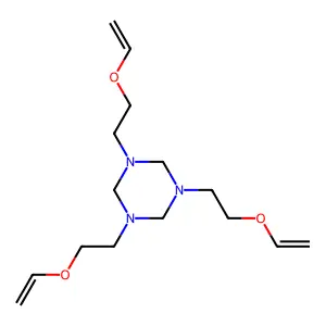1,3,5-tris(2-ethenoxyethyl)-1,3,5-triazinane structure