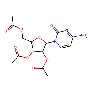 Cytosine arabinoside triacetate structure