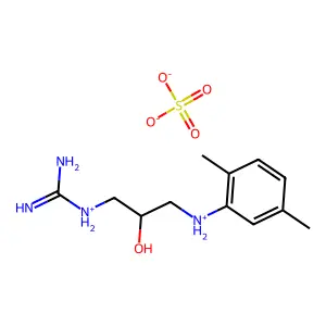 dl-1-(2-Hydroxy-3-(2,5-xylidino)propyl)guanidine hemisulfate structure