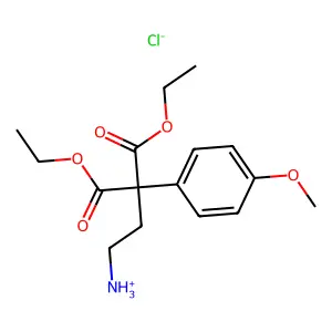 [4-ethoxy-3-ethoxycarbonyl-3-(4-methoxyphenyl)-4-oxobutyl]azanium chloride structure