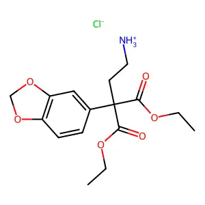 [3-(1,3-benzodioxol-5-yl)-4-ethoxy-3-ethoxycarbonyl-4-oxobutyl]azanium chloride structure