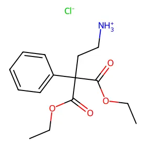 (4-ethoxy-3-ethoxycarbonyl-4-oxo-3-phenylbutyl)azanium chloride structure