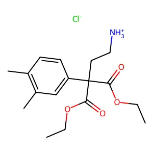 [3-(3,4-dimethylphenyl)-4-ethoxy-3-ethoxycarbonyl-4-oxobutyl]azanium chloride structure