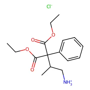 (4-ethoxy-3-ethoxycarbonyl-2-methyl-4-oxo-3-phenylbutyl)azanium chloride structure