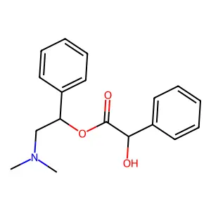 [2-(dimethylamino)-1-phenylethyl] 2-hydroxy-2-phenylacetate structure