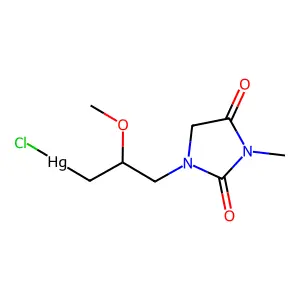 1-(3-Chloromercuri-2-methoxy-1-propyl)-3-methylhydantoin structure