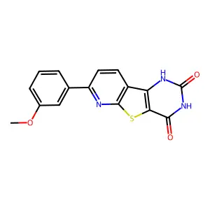 11-(3-methoxyphenyl)-8-thia-3,5,10-triazatricyclo[7.4.0.02,7]trideca-1(9),2(7),10,12-tetraene-4,6-dione structure