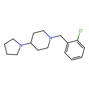 1-(2-chlorobenzyl)-4-(pyrrolidin-1-yl)piperidine structure