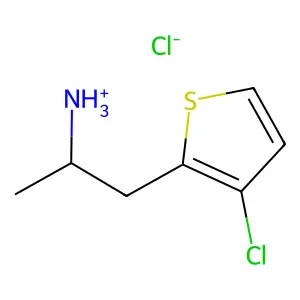 1-(3-chlorothiophen-2-yl)propan-2-ylazanium chloride structure