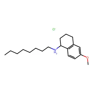 (6-methoxy-1,2,3,4-tetrahydronaphthalen-1-yl)-octylazanium chloride structure