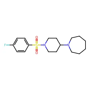 1-{1-[(4-fluorophenyl)sulfonyl]-4-piperidinyl}azepane structure