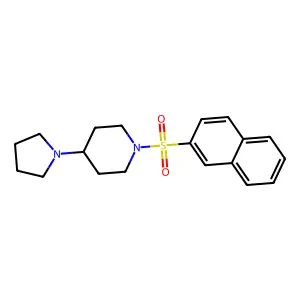 1-(2-naphthylsulfonyl)-4-(1-pyrrolidinyl)piperidine structure