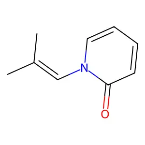 1-(2-methylprop-1-enyl)pyridin-2-one structure