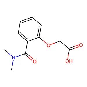 (o-(Dimethylcarbamoyl)phenoxy)acetic acid structure