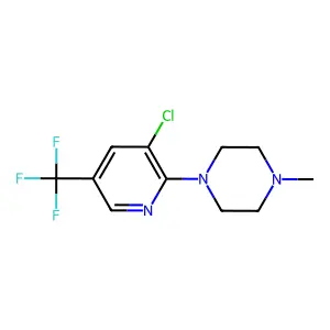 1-[3-chloro-5-(trifluoromethyl)-2-pyridinyl]-4-methylpiperazine structure