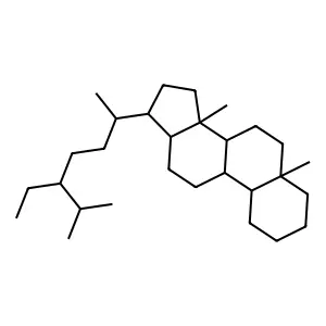 18,19-Dinorstigmastane, 5,14-dimethyl-, (5beta,8alpha,9beta,10alpha,14beta,24xi)- structure