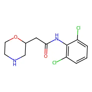 N-(2,6-dichlorophenyl)-2-morpholin-2-ylacetamide structure