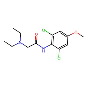 N-(2,6-dichloro-4-methoxyphenyl)-2-(diethylamino)acetamide structure