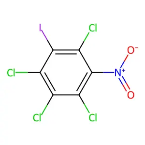 1,2,3,5-tetrachloro-4-iodo-6-nitrobenzene structure