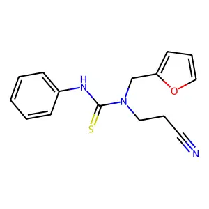 1-(2-cyanoethyl)-1-(furan-2-ylmethyl)-3-phenylthiourea structure