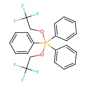 triphenyl-bis(2,2,2-trifluoroethoxy)-lambda5-phosphane structure