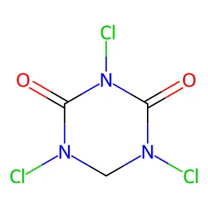 1,3,5-trichloro-1,3,5-triazinane-2,4-dione structure