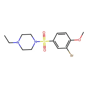 1-((3-bromo-4-methoxyphenyl)sulfonyl)-4-ethylpiperazine structure