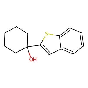 1-(1-benzothiophen-2-yl)cyclohexan-1-ol structure