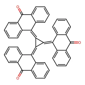 10,10',10''-Cyclopropanetriylidenetris(9(10H)-anthracenone) structure