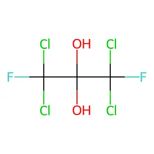 1,1,3,3-tetrachloro-1,3-difluoropropane-2,2-diol structure