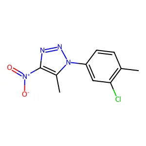 1-(3-chloro-4-methylphenyl)-5-methyl-4-nitro-1H-1,2,3-triazole structure