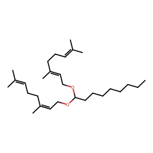 1-[1-(3,7-dimethylocta-2,6-dienoxy)nonoxy]-3,7-dimethylocta-2,6-diene structure