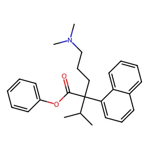 phenyl 5-(dimethylamino)-2-naphthalen-1-yl-2-propan-2-ylpentanoate structure