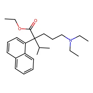 ethyl 5-(diethylamino)-2-naphthalen-1-yl-2-propan-2-ylpentanoate structure