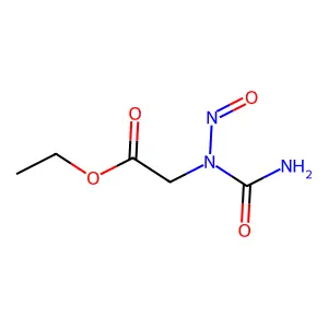 ethyl 2-[carbamoyl(nitroso)amino]acetate structure
