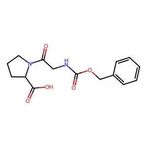 Carbobenzoxyglycyl-L-proline structure