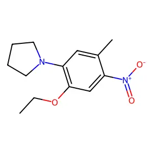 1-(2-Ethoxy-5-methyl-4-nitrophenyl)pyrrolidine structure