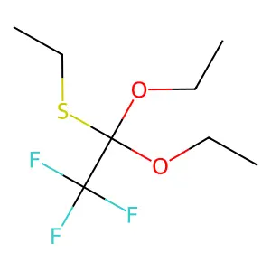 1,1-Diethoxy-2,2,2-trifluoro-1-(ethylthio)ethane structure