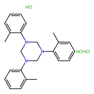 1,3,5-tris(2-methylphenyl)-1,3,5-triazinane;trihydrochloride structure