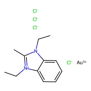 1,3-diethyl-2-methylbenzimidazol-3-ium;gold(3+);tetrachloride structure