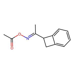 [1-(7-bicyclo[4.2.0]octa-1,3,5-trienyl)ethylideneamino] acetate structure