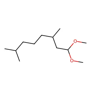 1,1-Dimethoxy-3,7-dimethyloctane structure
