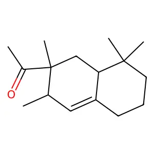1-(2,3,8,8-tetramethyl-1,3,5,6,7,8a-hexahydronaphthalen-2-yl)ethanone structure