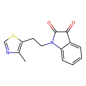 1-[2-(4-methyl-1,3-thiazol-5-yl)ethyl]indole-2,3-dione structure