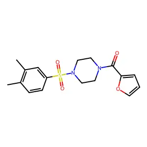 1-[(3,4-dimethylphenyl)sulfonyl]-4-(2-furoyl)piperazine structure