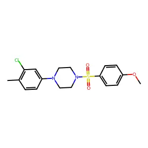1-(3-chloro-4-methylphenyl)-4-(4-methoxyphenyl)sulfonylpiperazine structure